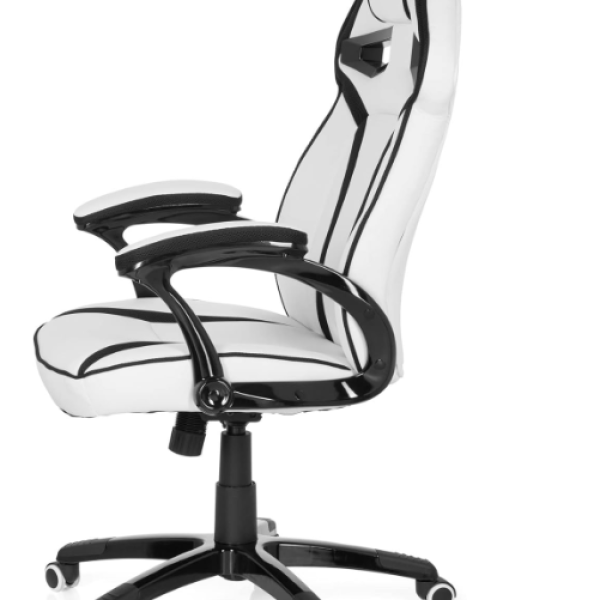 Gaming Fauteuil de bureau, chaise de course, tendance, chaise d'ordinateur (blanc/noir)