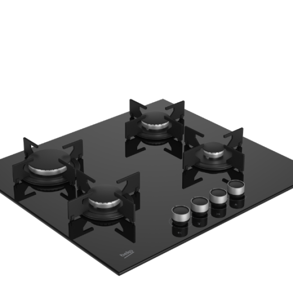 PLAQUE BEKO ENCASTRABLE 60X60 A GAZ NOIR HIGG64123SBL