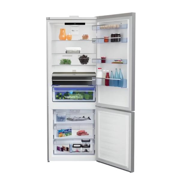 REFRIGERATEUR BEKO COMBINE 3TIROIRS 560LITRES NOFROST PRENIUM GRIS RCNE560