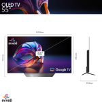 TELEVISEUR EVVOLI 55 » OLED SMART GOOGLE TV 55EV9-OLED