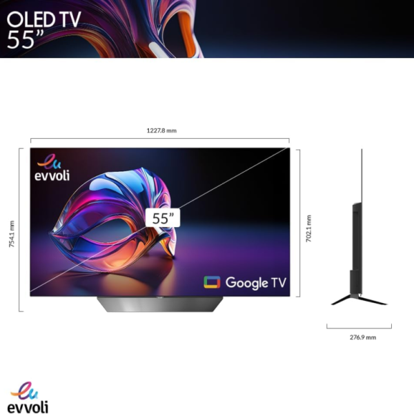 TELEVISEUR EVVOLI 55 » OLED SMART GOOGLE TV 55EV9-OLED